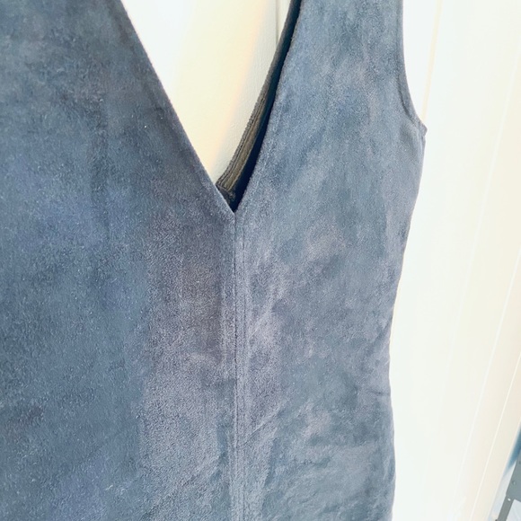 🌻 Suede Nordstrom 5/48 faux leather black jumper mini dress - Picture 7 of 14